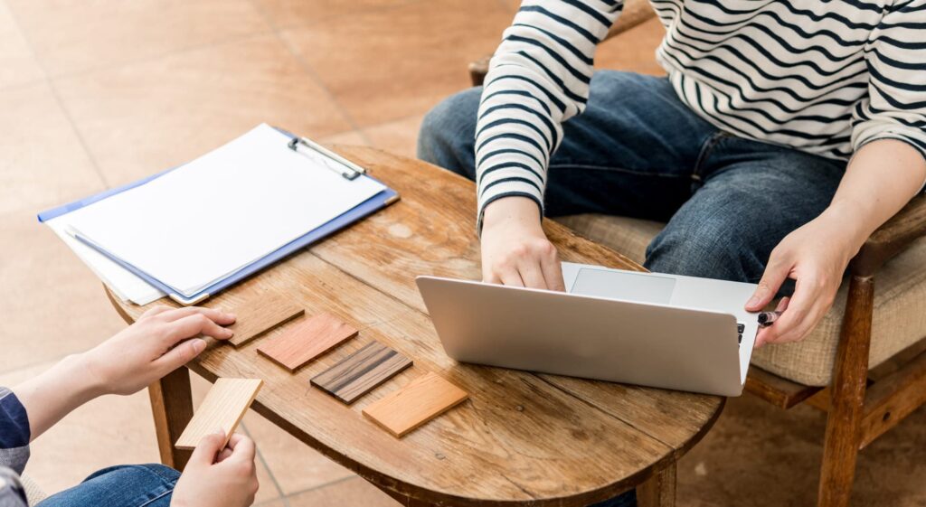 打ち合わせ 家具 素材