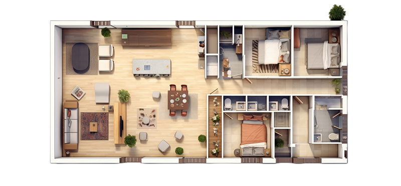 3Dパース　インテリア